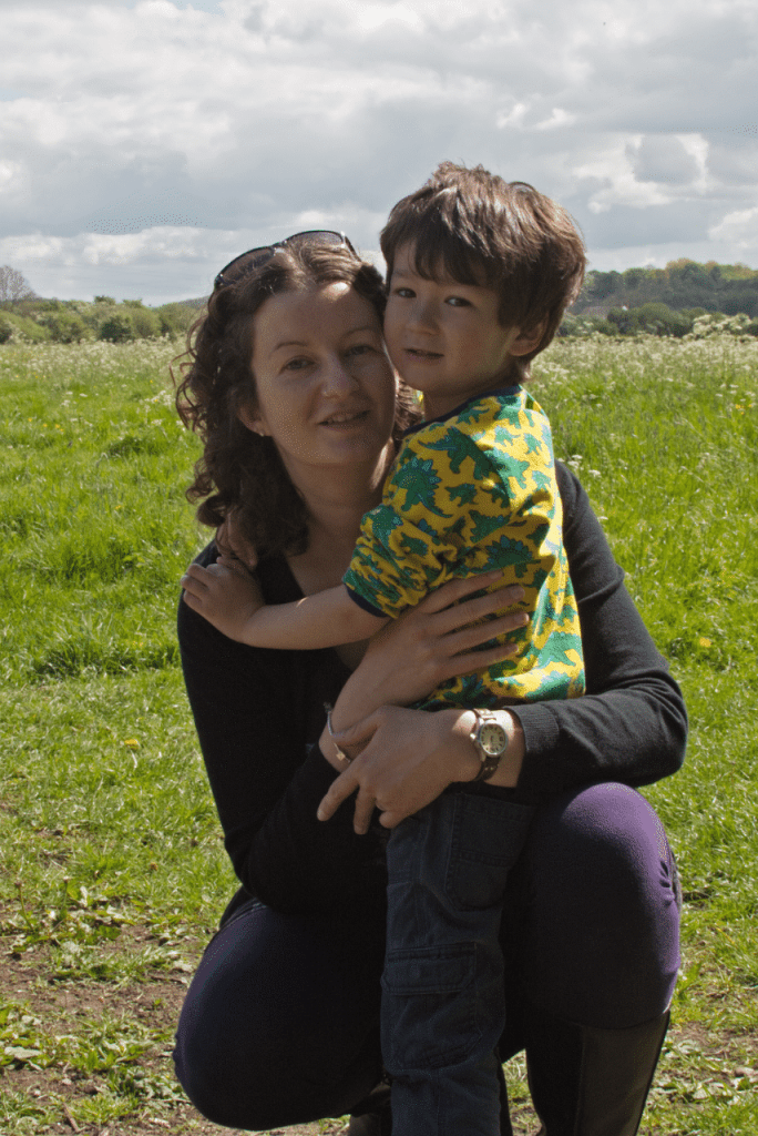 Heather Rai with her child